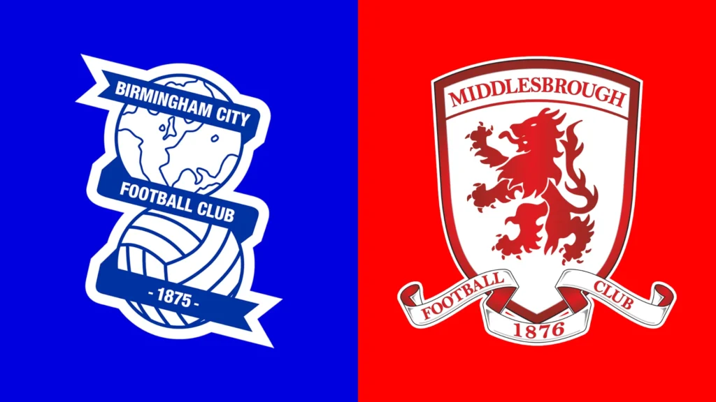 Birmingham vs Middlesbrough — Birmingham City and Middlesbrough FC club crests side by side for the 2026 Championship clash | The London Magazine